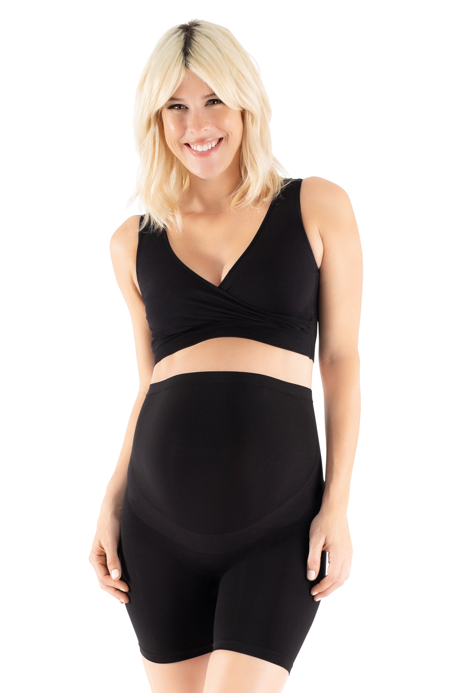 Black Belly Bandit Thighs Disguise Maternity Support Shorts– PinkBlush