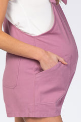 Lavender Tie Knot Maternity Short Overalls