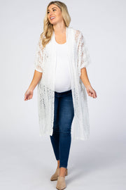 Ivory Lace Dolman Maternity Cover Up