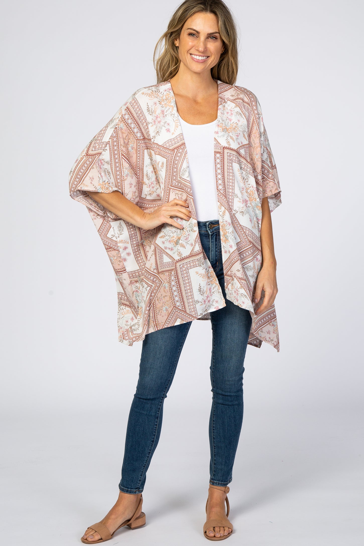 Mauve Printed Cover Up