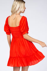 Red Smocked Dress
