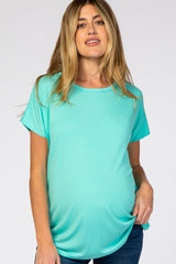 Mint Ribbed Maternity Top