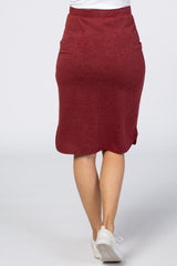 Burgundy Drawstring Skirt