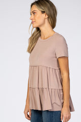 Taupe Tiered Top