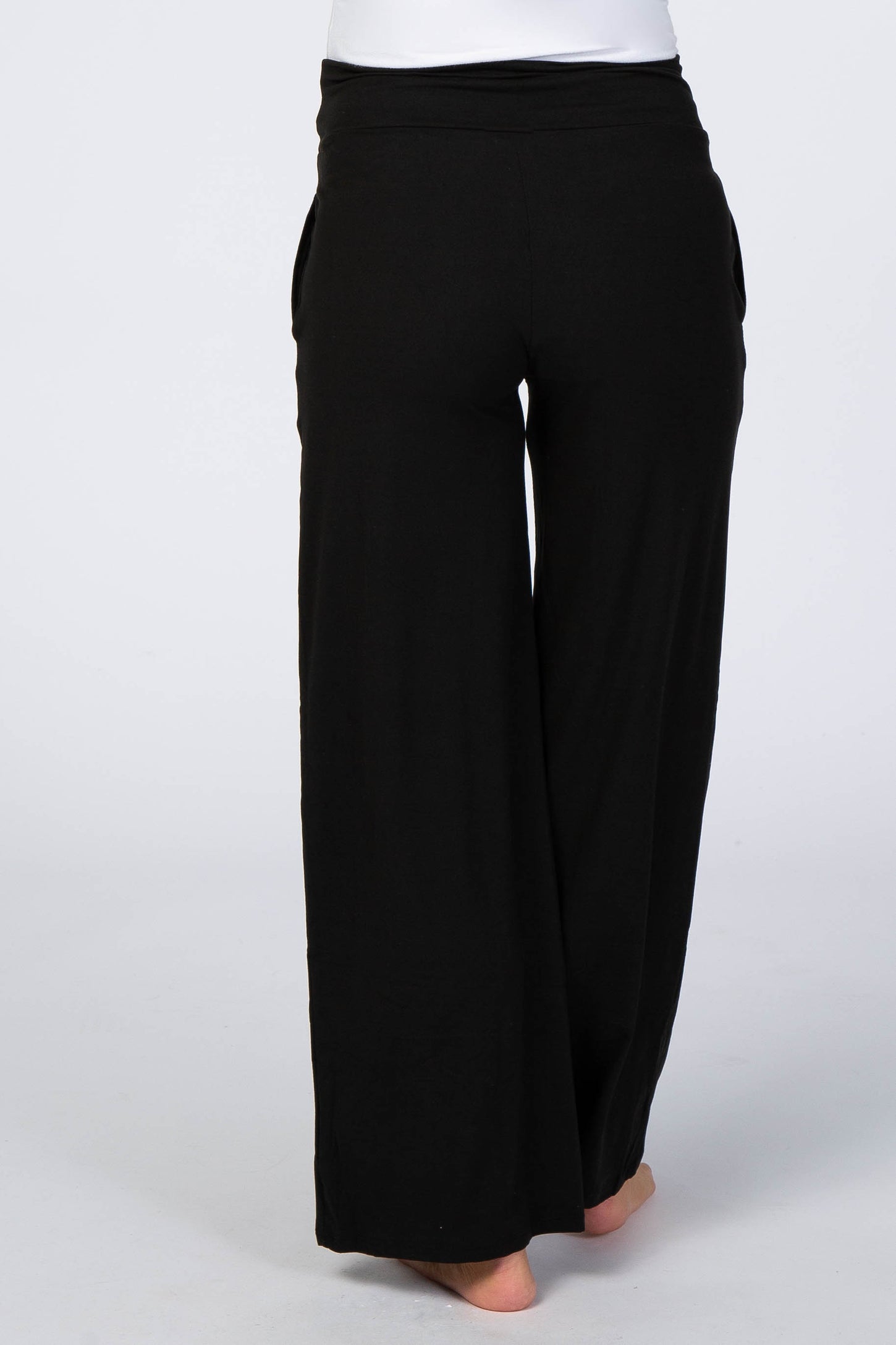 Black Drawsting Maternity Lounge Pants PinkBlush