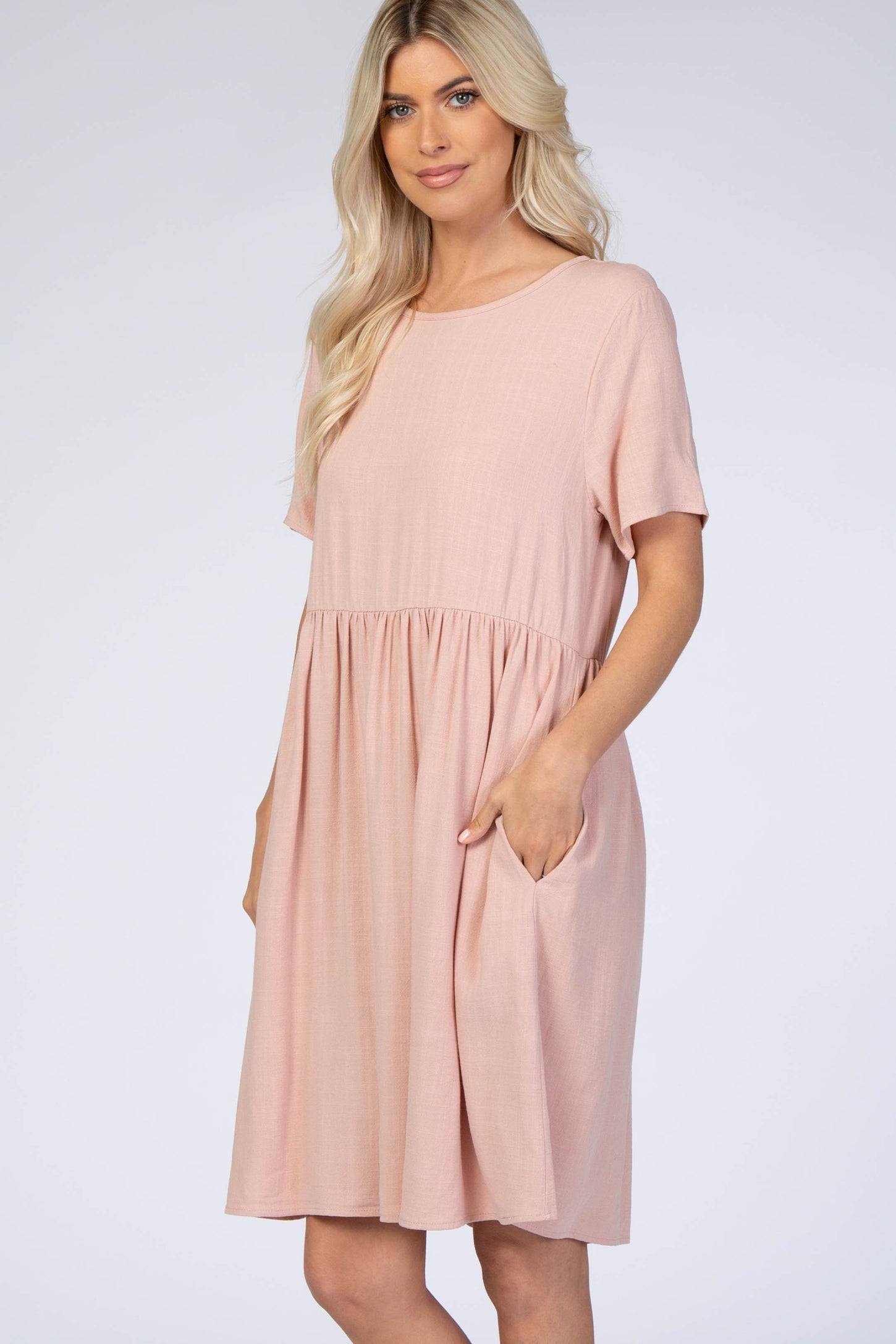 baby pink babydoll dress Sky to Moon Layla Pink Babydoll Mini Dress | Size M