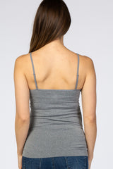 Heather Grey Fitted Maternity Cami
