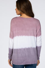 Mauve Ombre Long Sleeve Maternity Top