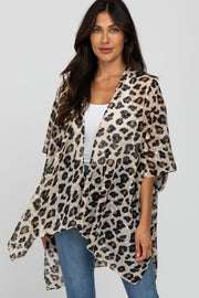 Ivory Leopard Print Cover Up
