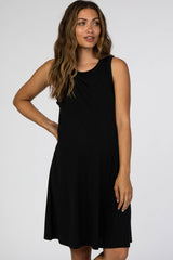 Black Sleeveless Maternity Dress