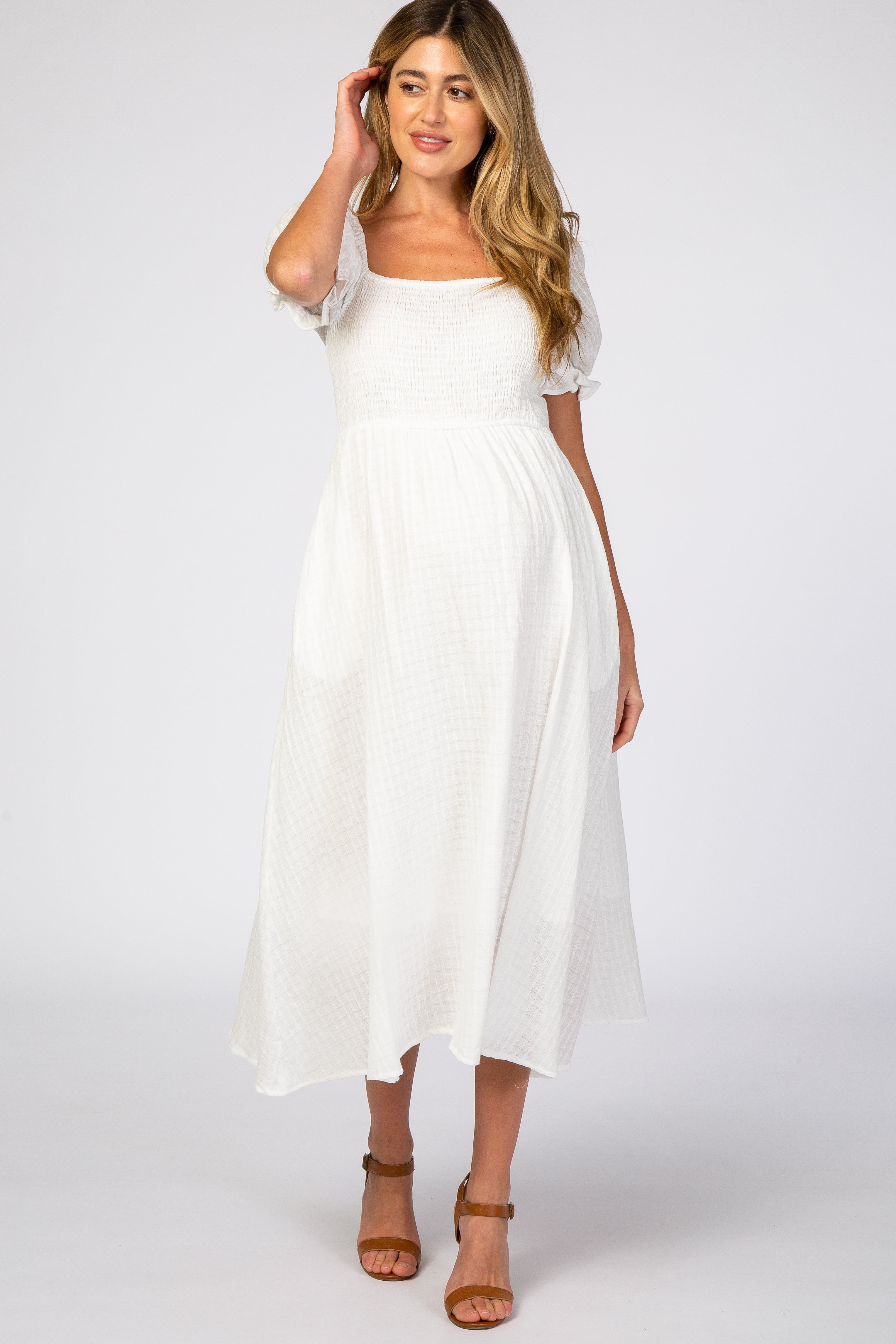 white cocktail maternity dress Tiffany Rose Suzie Maternity Wedding Dress Short Ivory White