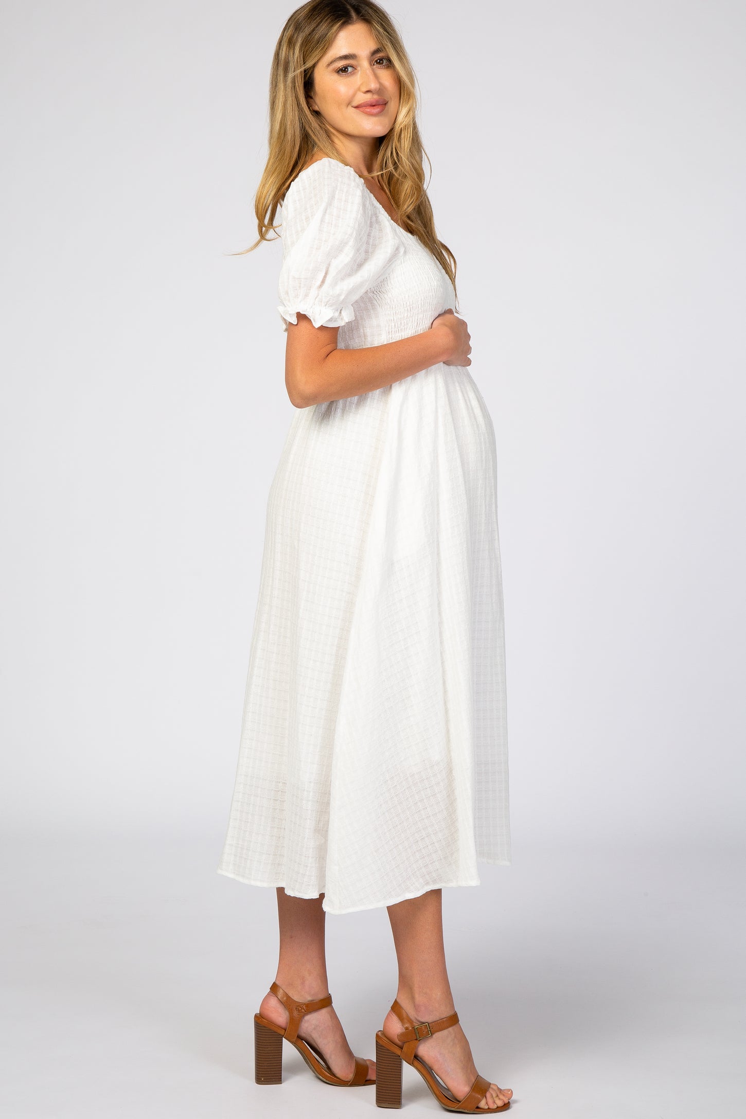 Wedding Gown Winter White Maternity Dress White Linen Dress With Sleeves, Light Linen Summer Dress With Wedding Gown Winter White Maternity Dress White Linen Dress With Sleeves, Light Linen Summer Dress With