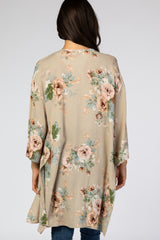Taupe Floral Cover Up