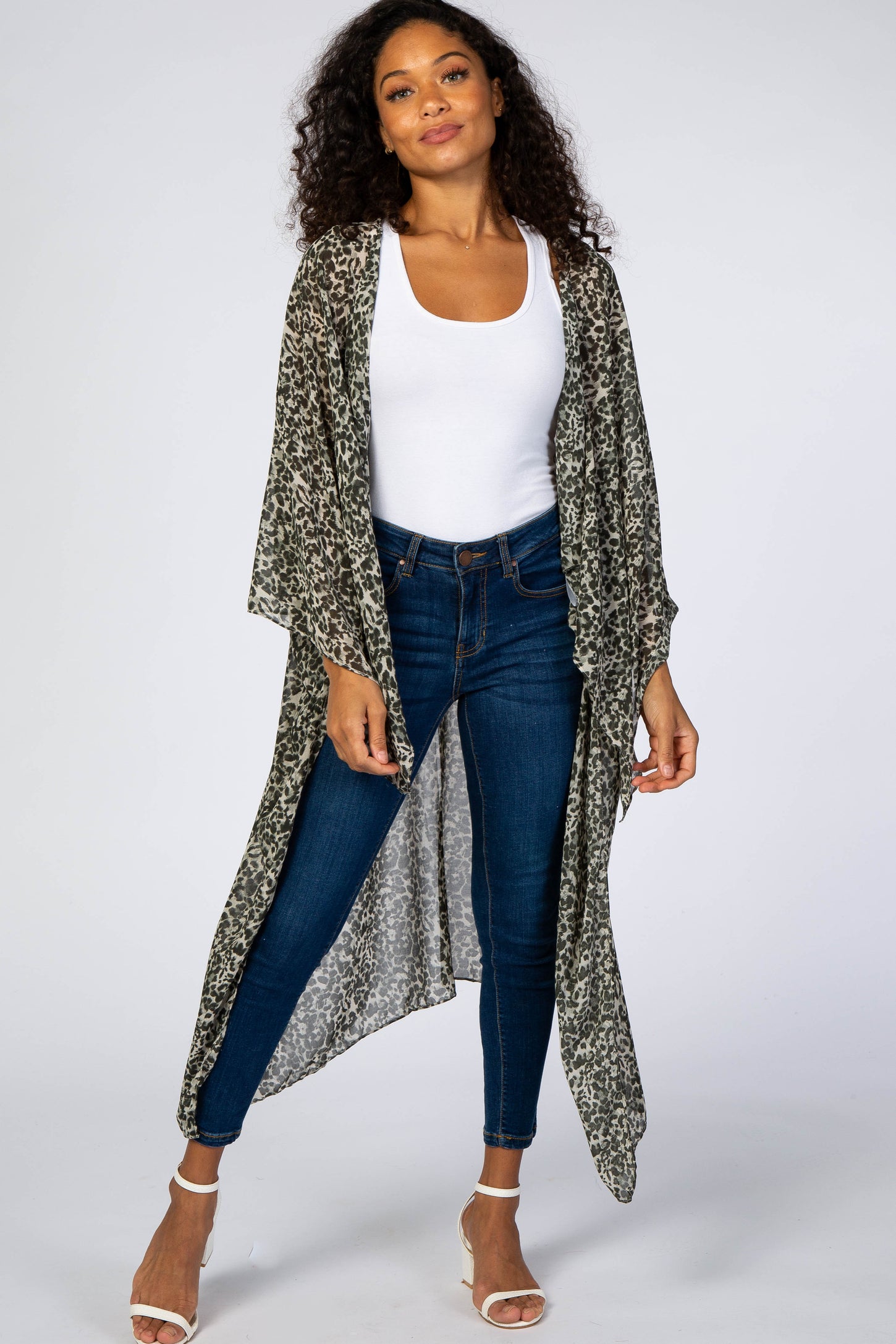 Olive Animal Print Cover Up