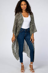 Olive Animal Print Cover Up