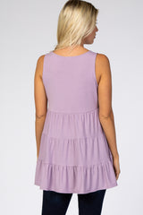 Lavender Tiered Sleeveless Top
