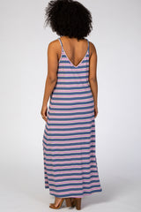 Blue Stripped Maxi Dress