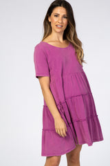 Violet Tiered Maternity Mini Dress