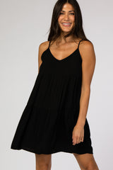 Black Tiered Mini Dress