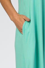 Mint Side Slit Maxi Dress