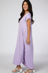 Violet Side Slit Maxi Dress