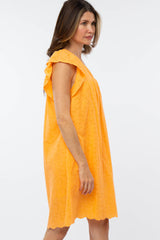 Orange Eyelet Dress