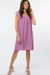 Violet Eyelet Dress