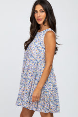 Ivory Floral Crochet Trim Tiered Dress