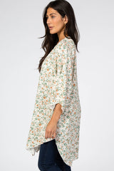 Cream Floral Cover Up