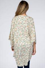 Cream Floral Maternity Cover Up