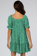 Green Floral Mini Dress