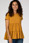 Mustard Tiered Top