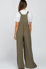 Olive Wide Leg Maternity Overalls