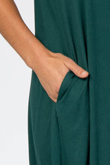 Forest Green Side Slit Maxi Dress