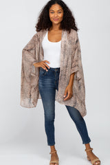 Taupe Animal Print Cover Up