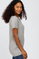 Heather Grey V-Neck T Shirt