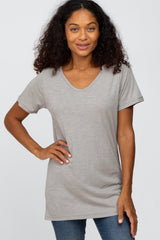 Heather Grey V-Neck T Shirt