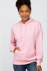 Light Pink Basic Hooded Sweatshirt