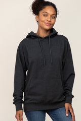 Charcoal Basic Hooded Sweatshirt
