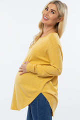 Yellow Soft Maternity Sweater