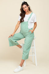 Mint Green Corduroy Pocket Front Maternity Overalls
