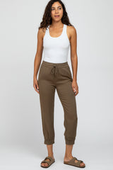 Olive Woven Maternity Joggers