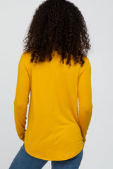 Yellow Basic Long Sleeve Top