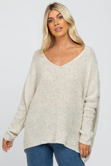 Ivory Speckled Oversized Sweater