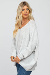 White Speckled Oversized Sweater