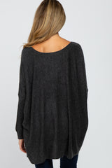 Black Soft Knit Dolman Sleeve Maternity Sweater
