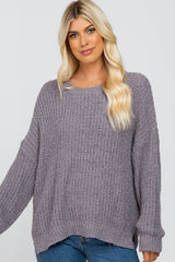 Charcoal Dropped Shoulder Maternity Sweater