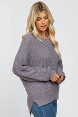 Charcoal Dropped Shoulder Sweater