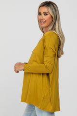 Yellow V-Neck Maternity Top