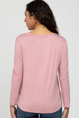 Light Pink Basic Long Sleeve Top